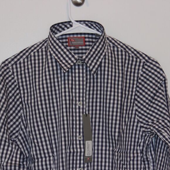 NEW Pennington Bailes Button Down Shirt Navy/ White Men Size Medium - Picture 3 of 13